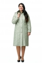 Женское пальто из текстиля с капюшоном, отделка искусственный мех 8011858
