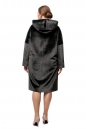 Женское пальто из текстиля с капюшоном, отделка искусственный мех 8012686-3