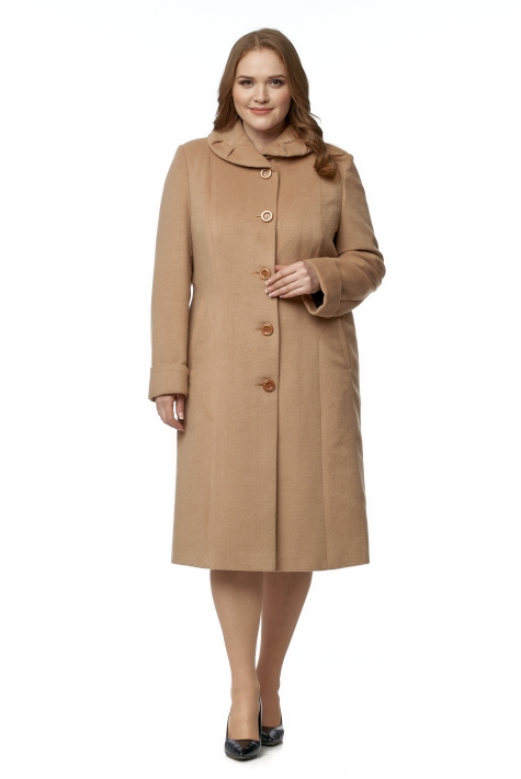 Женское пальто из текстиля с воротником 8016363