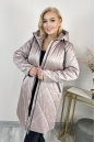 Женское пальто из текстиля с капюшоном 8024040-3